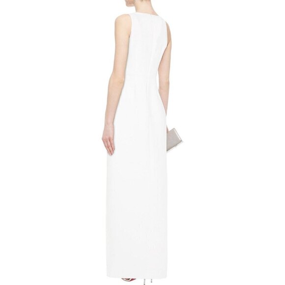 Jay Godfrey Kingston V-neck Wrap Gown, Size 8, White, NWT - Picture 2 of 12